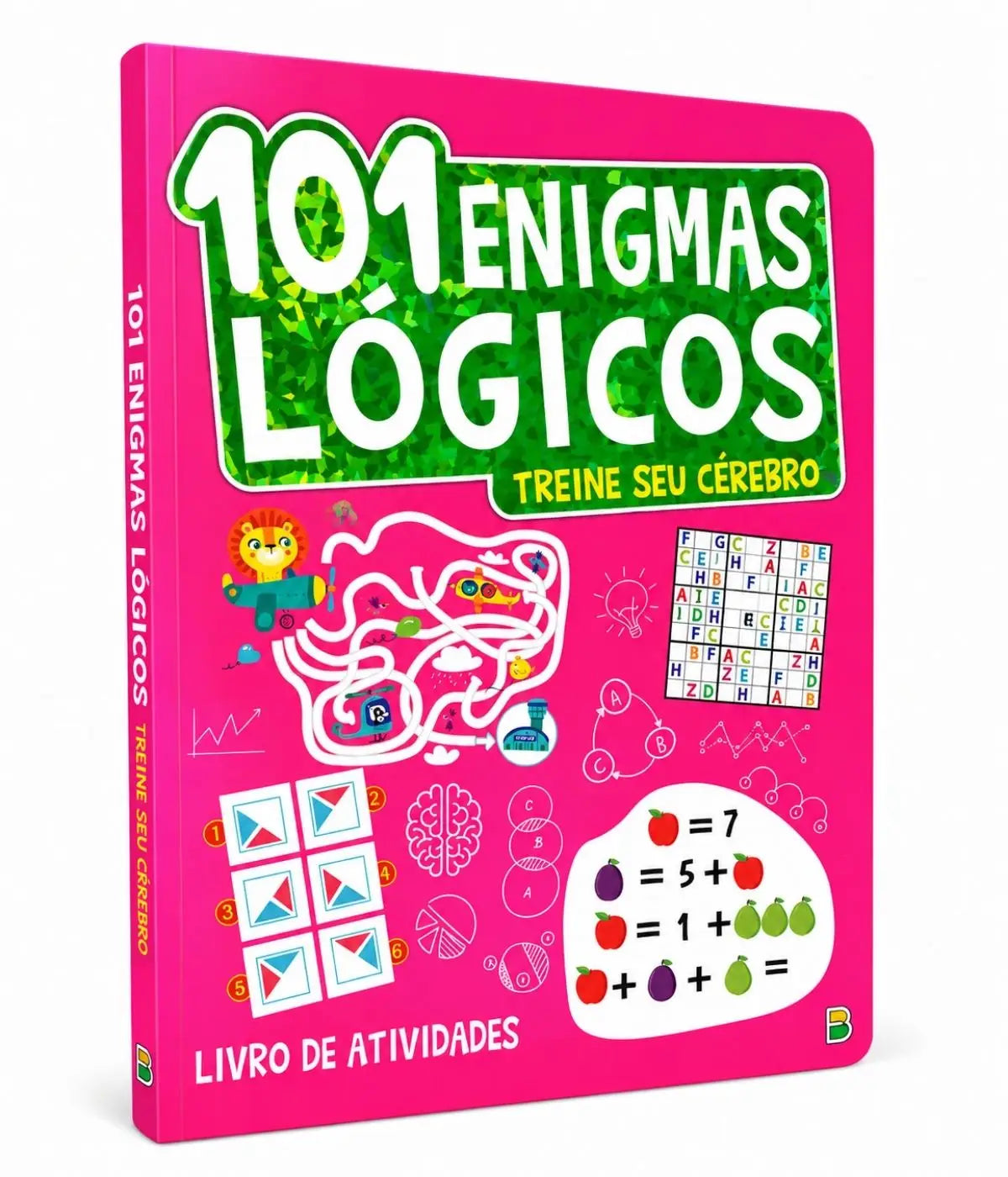 Livros Desafios e Enigmas + Cubo Mágico 3x3 - Kit presente