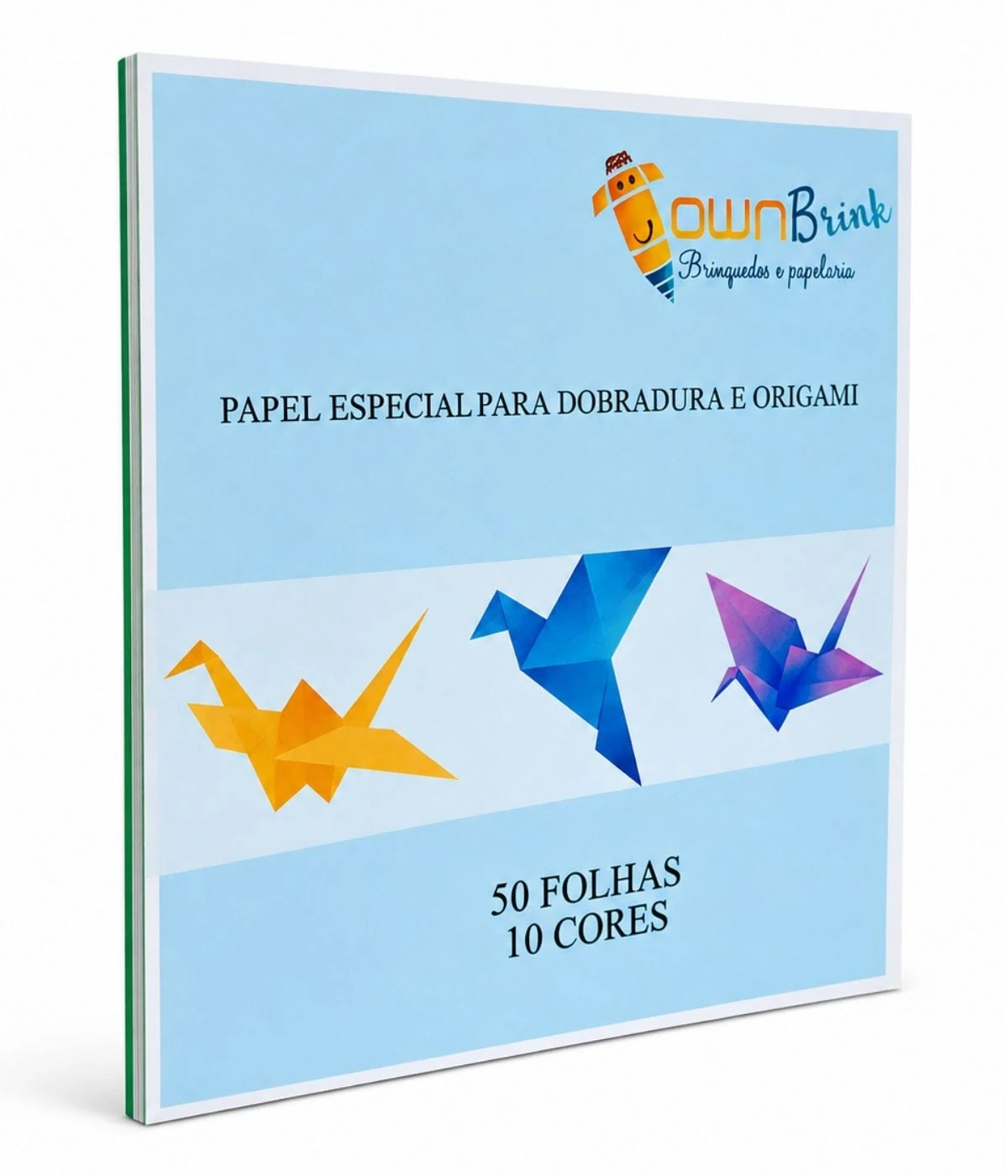 Livros e papéis para dobradura presenteavel, colorir e criar