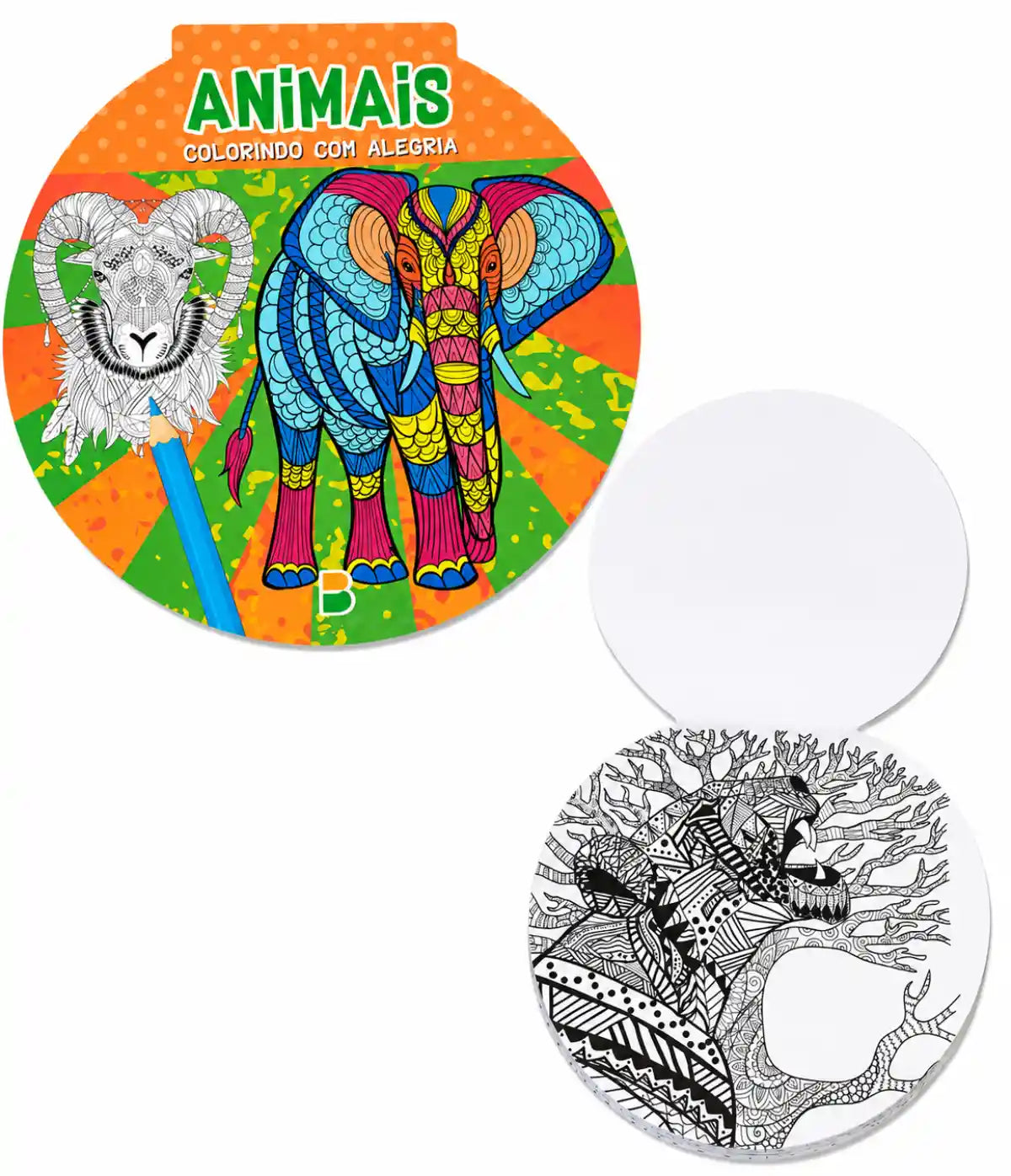 Kit Presente Livros Para Colorir Mandalas - 4 Temas Na Caixa