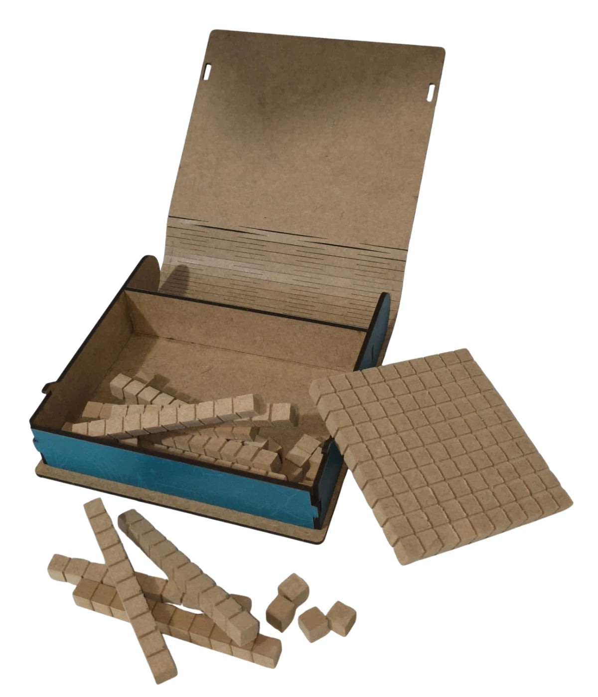 Material Dourado Madeira 111 Peças Com Estojo