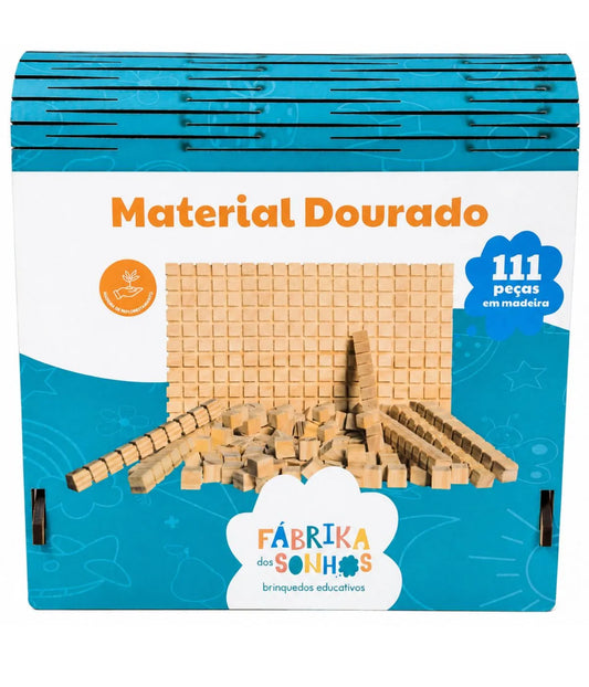 Material dourado em madeira 111 peças
