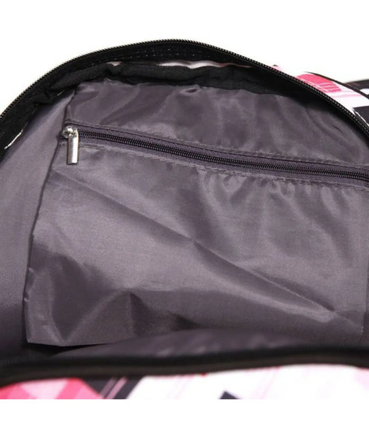 Mochila Yes All 2 Divisões Bolso Frontal Bordado Pink