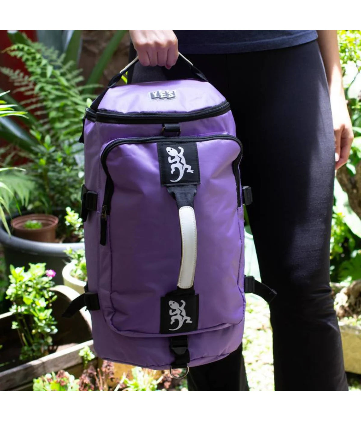 Mochila Yes 3 em 1 Lilás Alça de Mão e Transversal