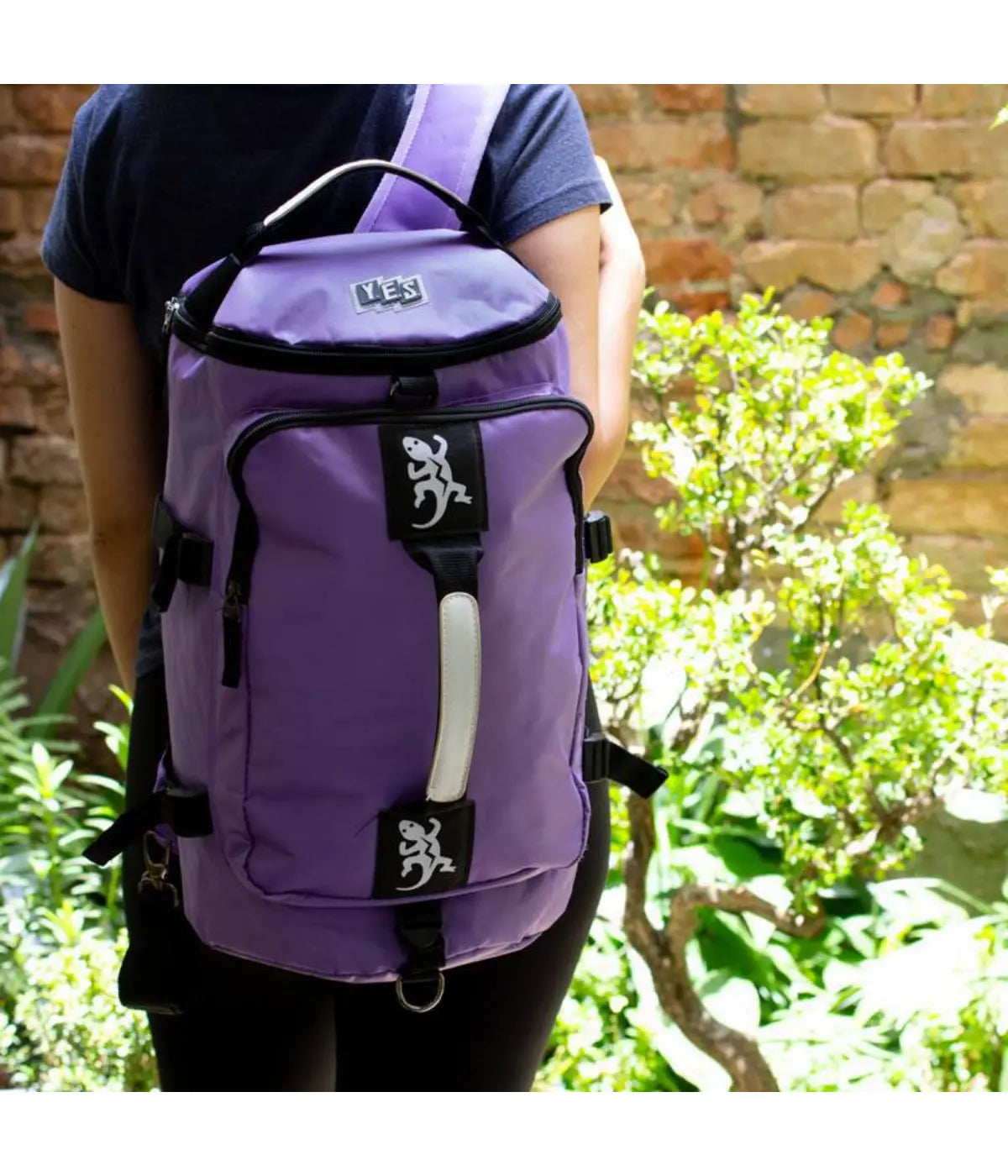 Mochila Yes 3 em 1 Lilás Alça de Mão e Transversal