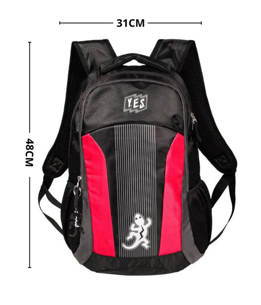 Mochila Escolar Yes 2 Divisões Preta e Azul Reforçada
