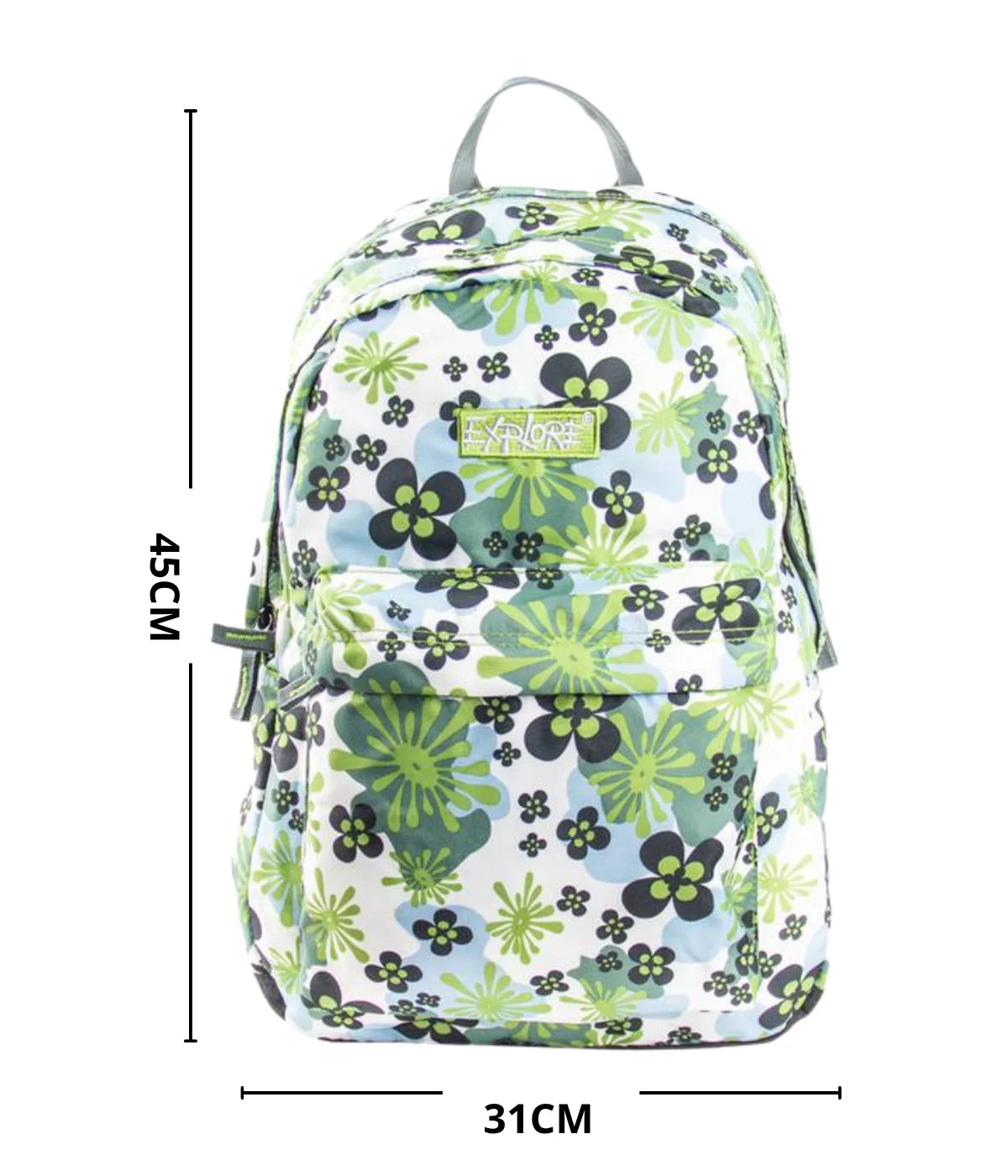 Mochila Escolar Yes Street Estampa Florida Verde Leve