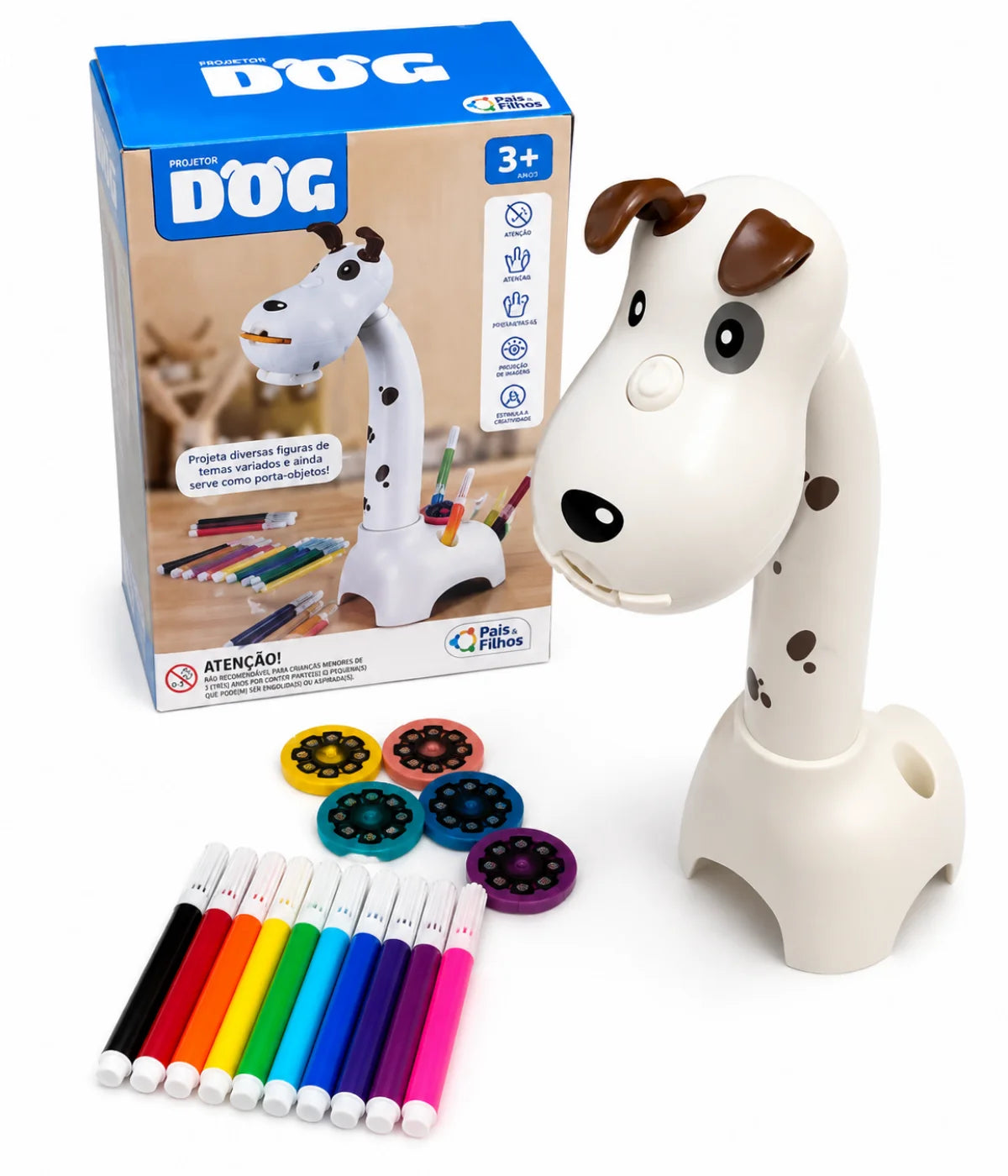 Projetor para Desenho Infantil Cachorro "DOG" com 48 imagens