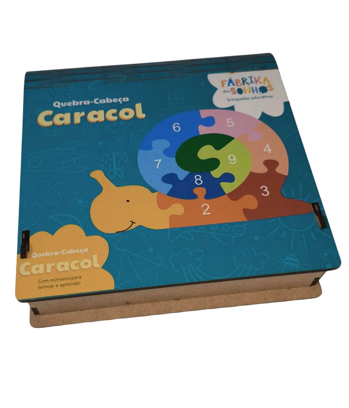 Quebra-cabeça Caracol Números MDF 6mm