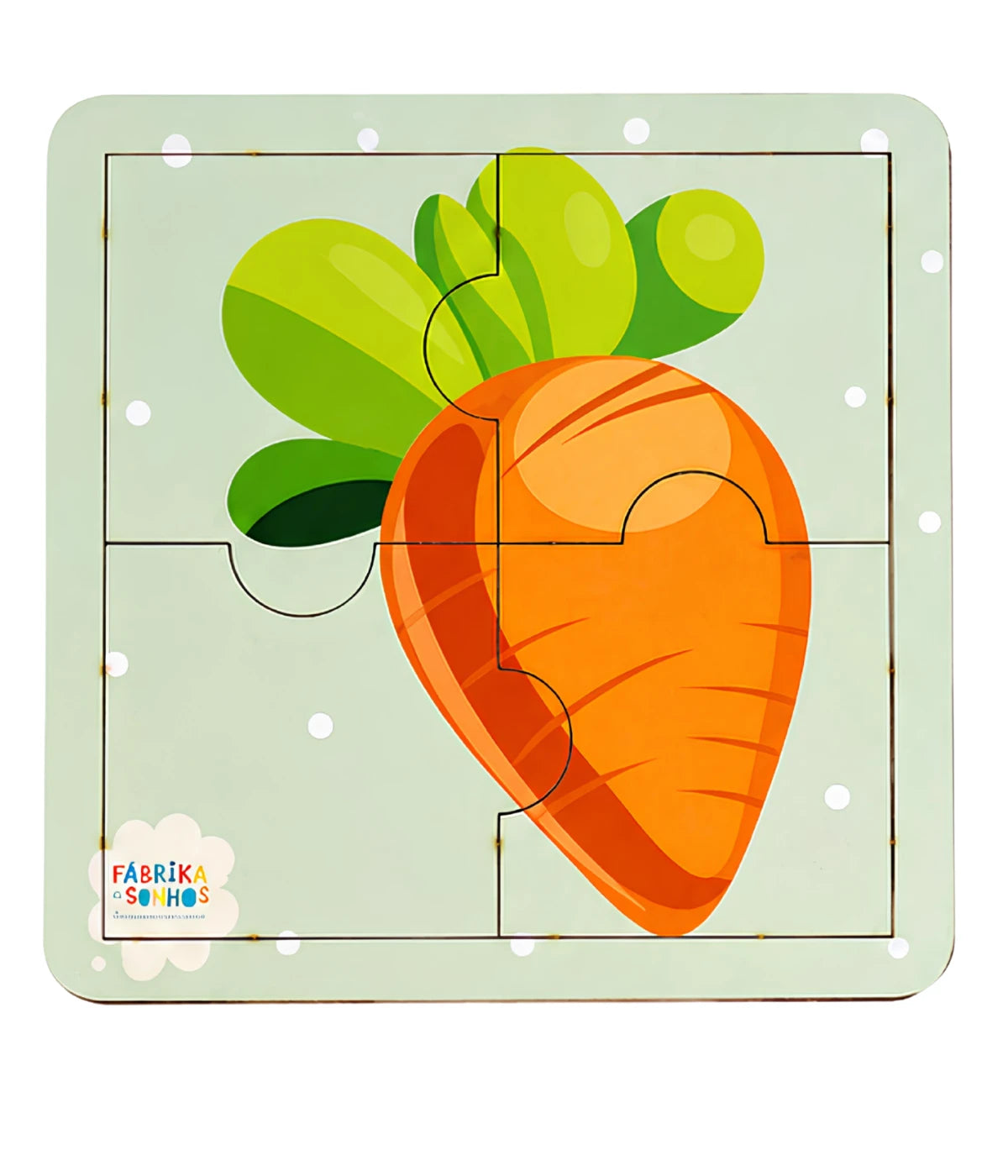 Kit 4 Quebra-cabeças Legumes Infantil 4 Peças