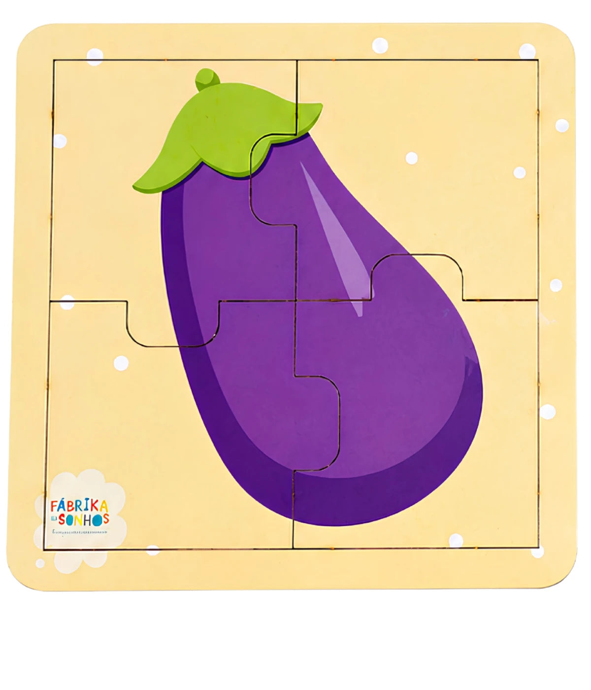 Kit 4 Quebra-cabeças Legumes Infantil 4 Peças