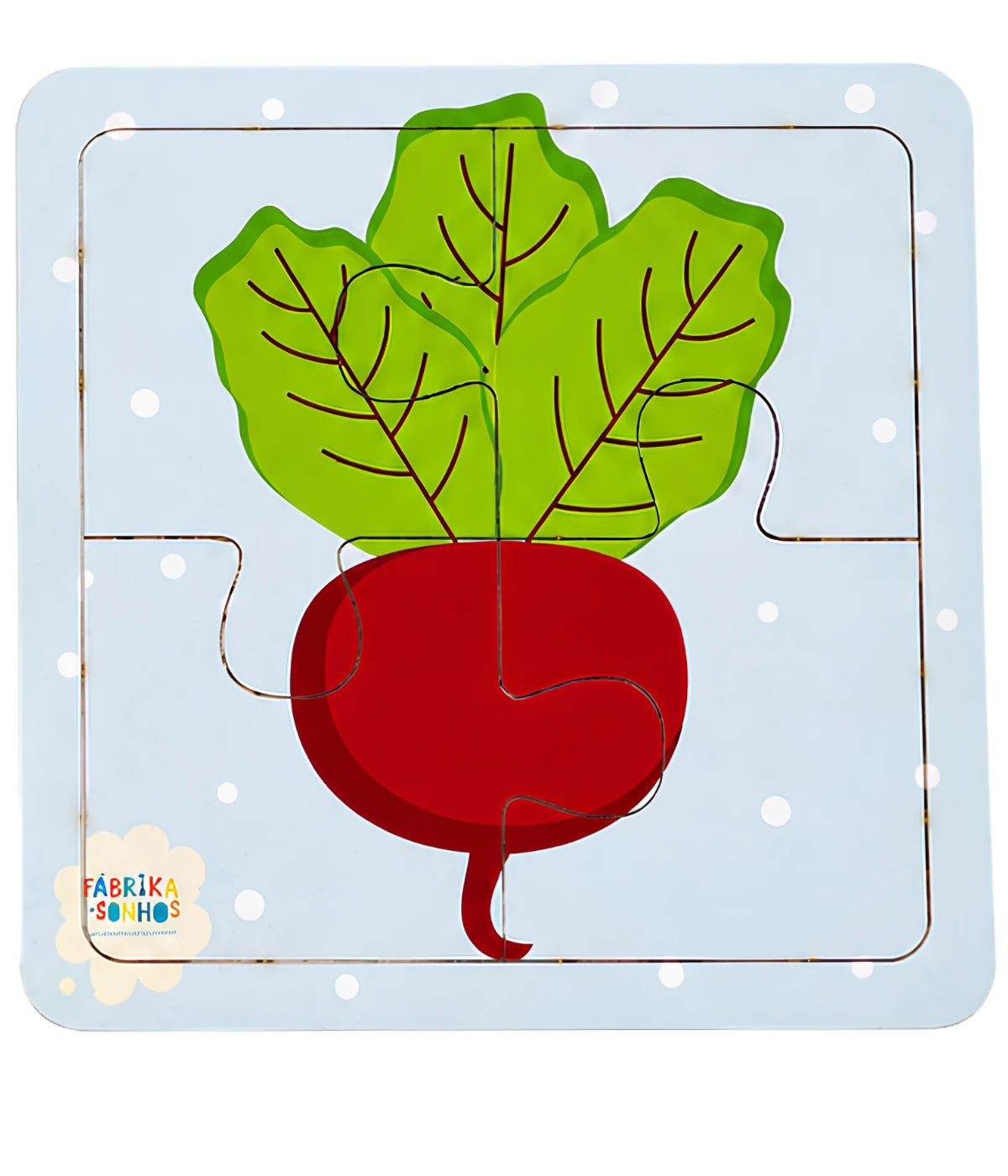 Kit 4 Quebra-cabeças Legumes Infantil 4 Peças
