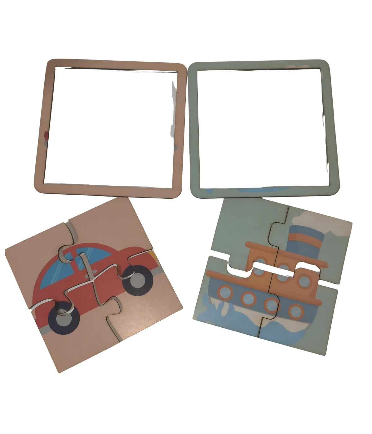 Kit 4 Quebra-cabeças Transporte Infantil 4 Peças