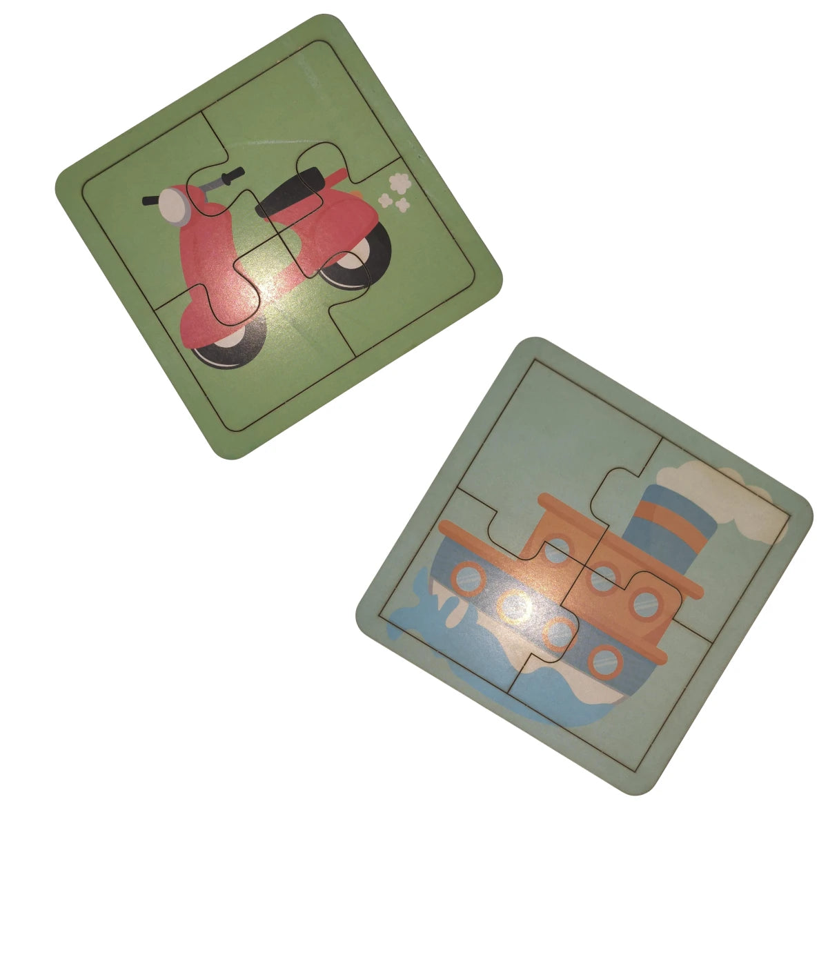 Kit 4 Quebra-cabeças Transporte Infantil 4 Peças