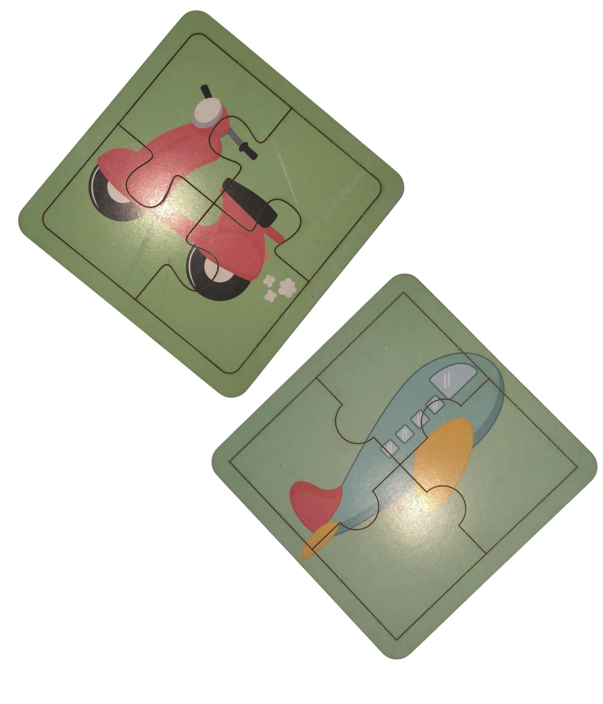 Kit 4 Quebra-cabeças Transporte Infantil 4 Peças