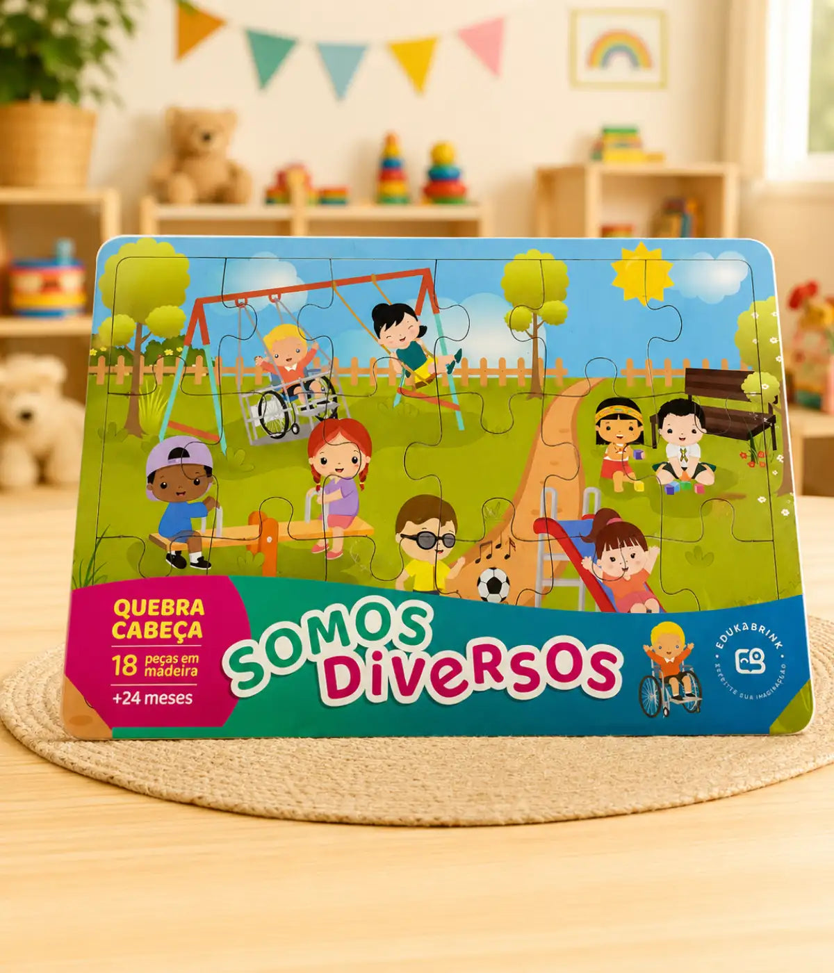 Quebra-cabeça Somos Diversos Inclusão 18 Peças