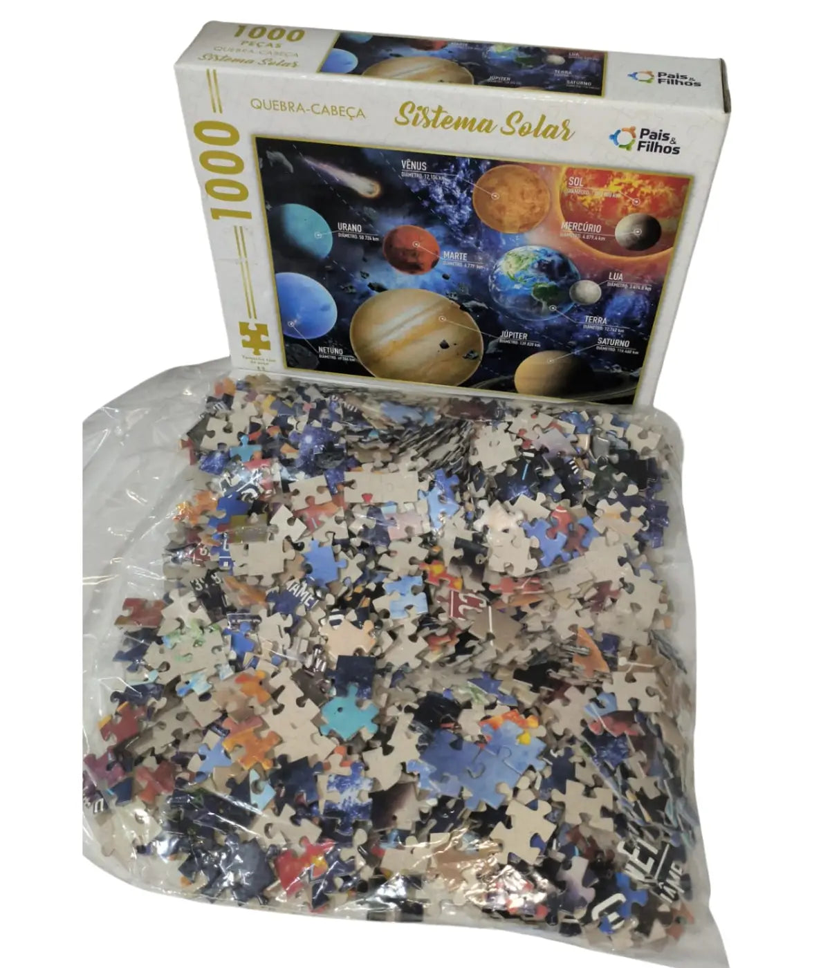 Jogo quebra cabeça sistema solar 1000 peças