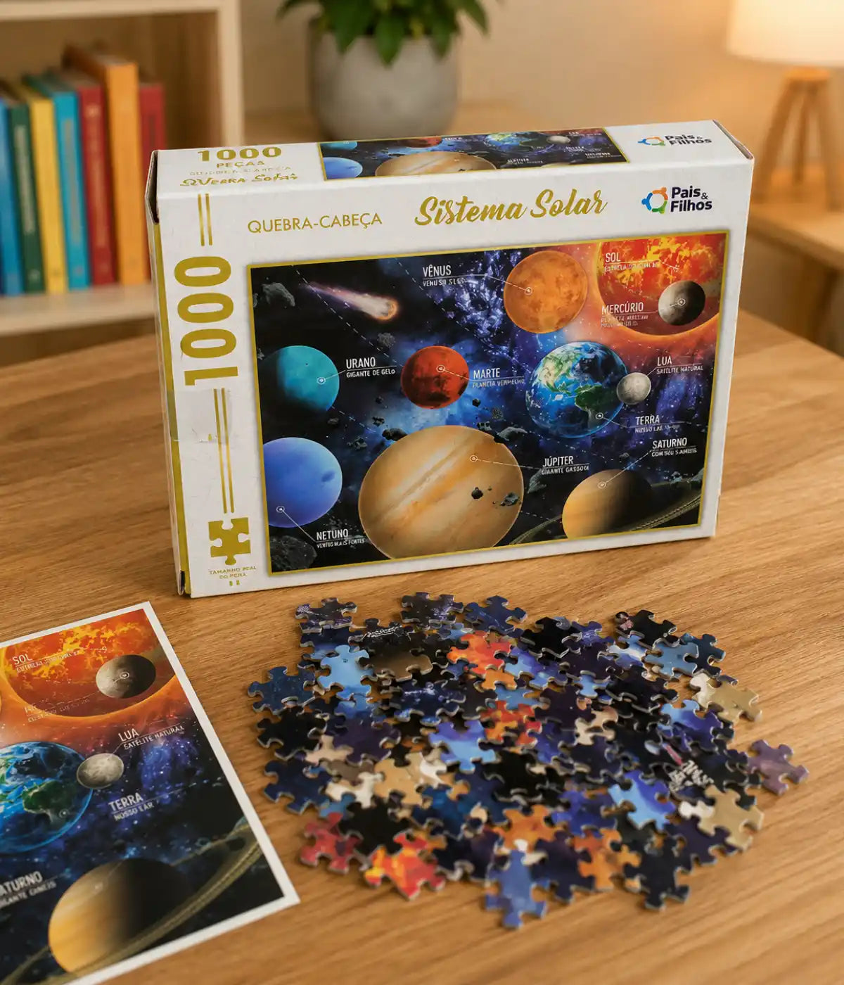 Jogo quebra cabeça sistema solar 1000 peças