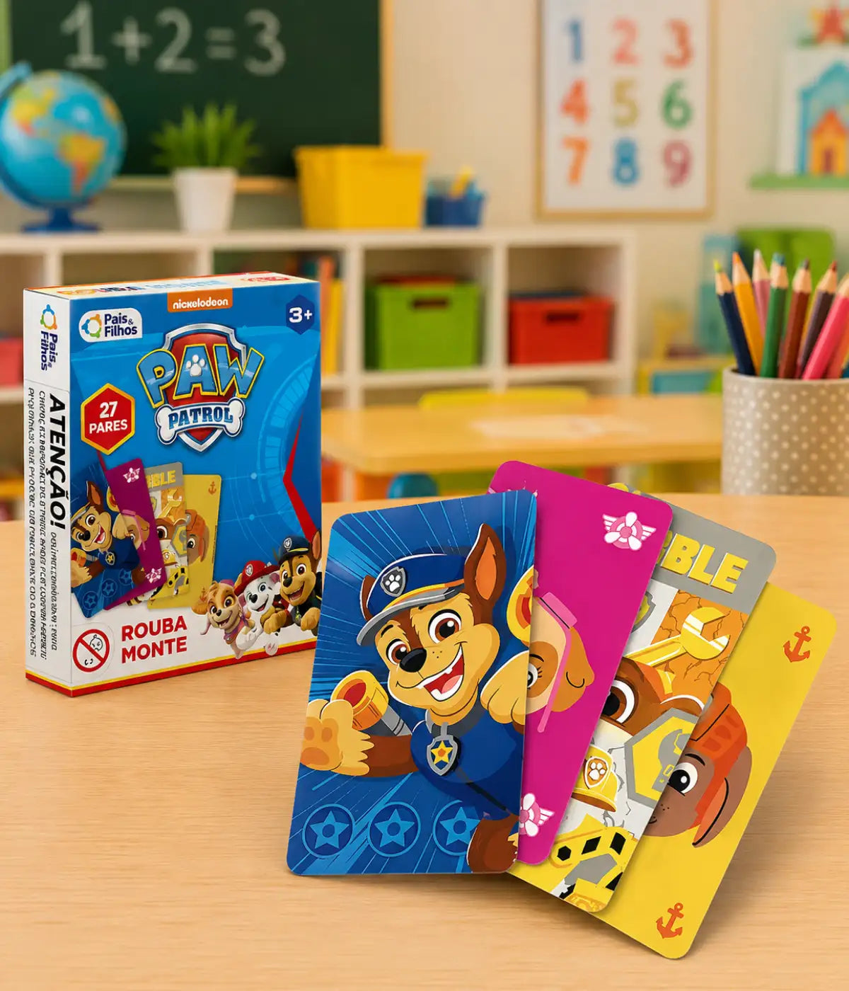 Jogo Rouba Monte Patrulha Canina Infantil +3 Anos